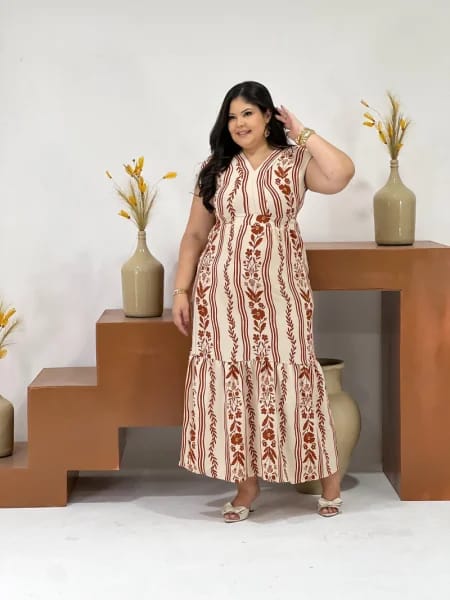 Vestido Longo Evangélico em Duna 🌸